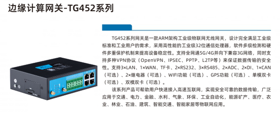 邊緣智能物聯(lián)網(wǎng)關(guān)TG452 邊緣智能物聯(lián)網(wǎng)關(guān)TG452